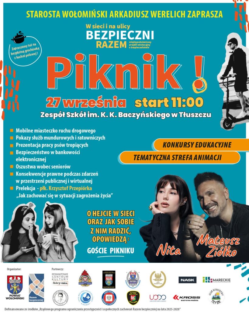 ZAPRASZAMY WSZYSTKICH na PIKNIK dot. BEZPIECZEŃSTWA