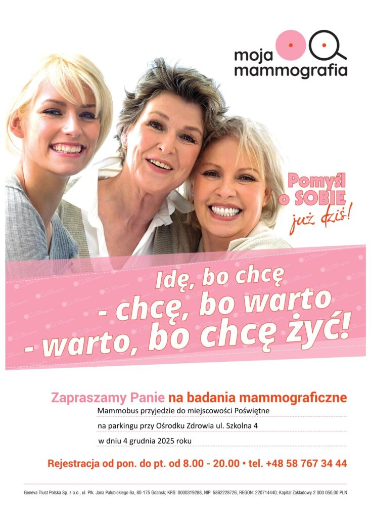 Bezpłatne badania mammograficzne
